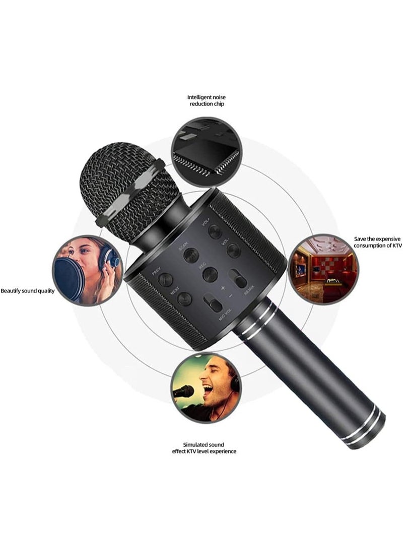 Wireless Bluetooth Karaoke Microphone with Speaker, Voice Changer & LED Lights - Image 2