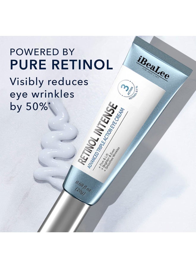 iBealee 2-PACKS Retinol Intense Advanced Triple Action Eye Cream｜Deeply Nourish and Repair the Skin Around the Eyes 20g*2 - Image 4