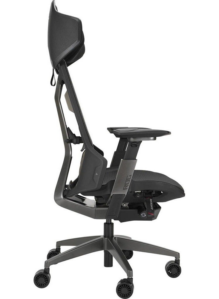 أسوس كرسي ألعاب SL400 Rog Destrier Ergo، أقصى حمولة 150 كجم، ثلاثي الأبعاد مع مسند ذراع يدور بالكامل 360 درجة، نطاق إمالة 90 - 135، رفع غاز من الفئة 4، عجلات PU 75 مم، زاوية قابلة للتعديل، أسود | 90GC0120-MSG010  - Image 3
