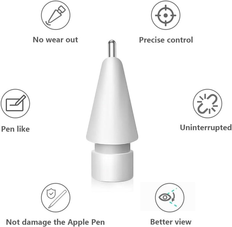 SIXFU Upgraded Replacement Tips for Apple Pencil, Mix Metal Tips for Apple Pencil 2nd Generation/ 1st Gen/USB C/Pencil Pro Tips(4 Pack) - Image 3