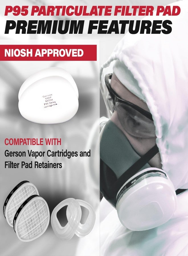 Gerson NIOSH G95P P95 Filter Pads for Gerson Cartridges 5 Pair/Box - Image 2