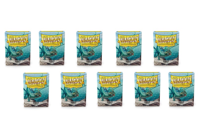 dragon shield 10 Packs Dragon Shield Matte Mint Standard Size 100 ct Card Sleeves Display Case - Image 3