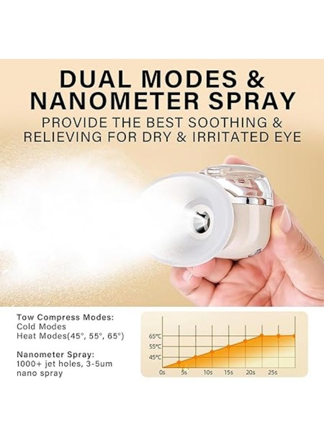 Eye Heated Nano Mist Sprayer Portable Warm Compress Eyes Mister for Eyelid,Eye Skin SPA Eye Steam Relief Dry Eyes and Stye Mini Eye Drops Tool - Image 5