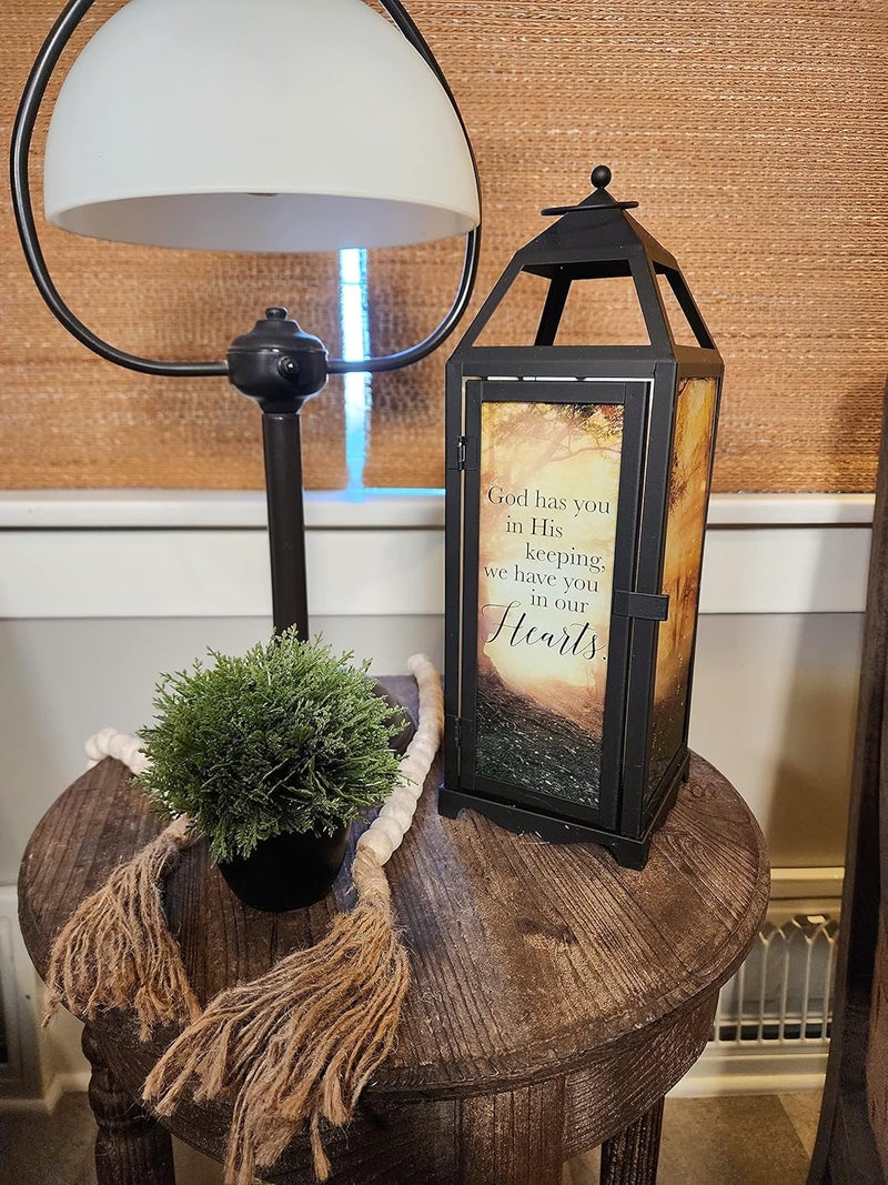 Carson Panoramic View Memorial Lantern with Flameless Candle  Sympathy Gift for Funeral  Loss of Loved One  Remembrance Lantern for Home Decor  Masculine Bereavement Gift in His Keeping - Image 2