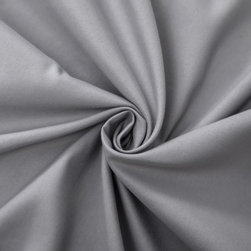 Bedding Zone Standard Pillowcase Set - Solid Grey - Image 2