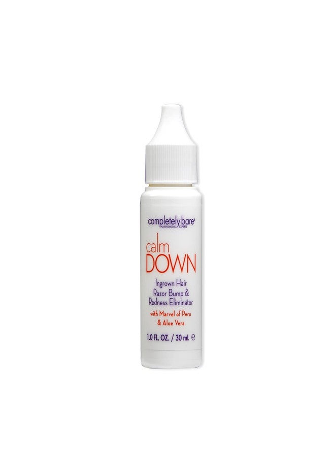 completely bare calm DOWN Ingrown Hair, Razor Bump & Redness Eliminator - Exfoliating AHAs & BHAs - Image 3