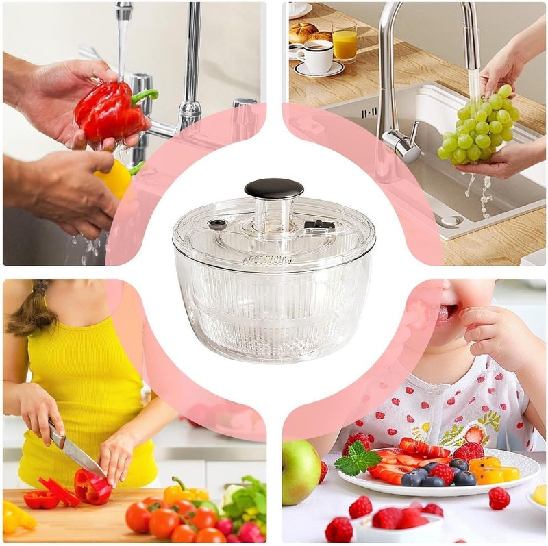 أداة تنظيف الخضروات وتخزينها يدويًا – وعاء لغسل الخضروات والفواكه، مناسبة للاستخدام في الثلاجة أو على طاولة المطبخ أو أثناء التخييم أو النزهات أو تنظيم الولائم أو الطهي. - Image 5