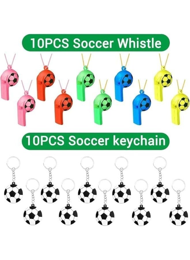 110pcs كرة القدم حزب المفضلات للأطفال- كرة القدم حزب عيد ميلاد الإمدادات إعادة الهدايا كرة القدم هدية عيد ميلاد كرة القدم موضوع ديكورات عيد ميلاد كرة القدم هدايا أكياس عيد ميلاد كيس Goodie ألعاب صغيرة - Image 2