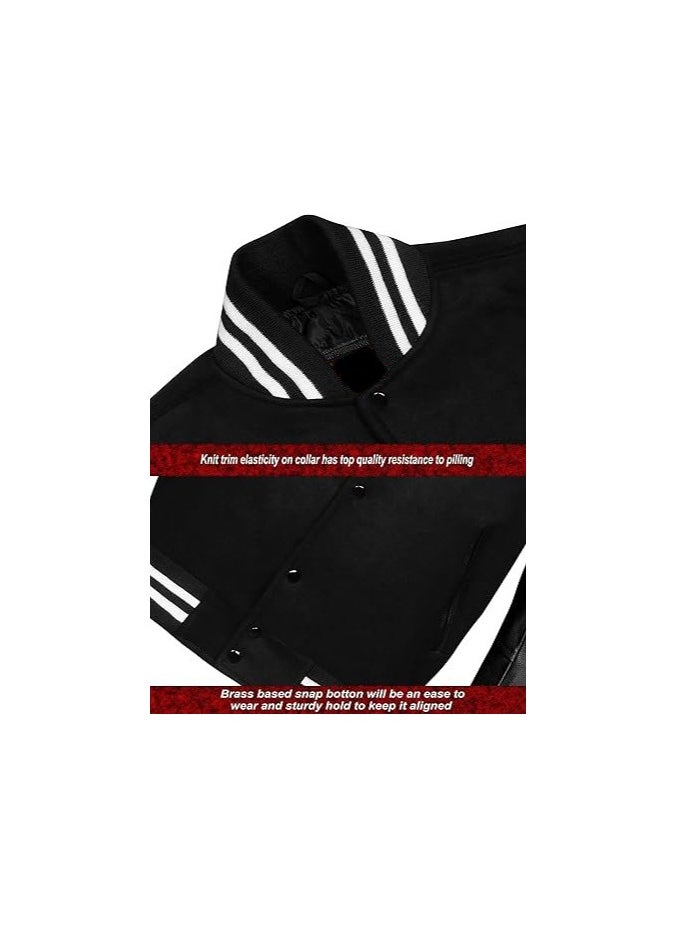 Generic - Unisex Varsity Jacket - Premium Quality, Multiple Color Combinations - Retro Style College Jacket for Men & Women - Image 1