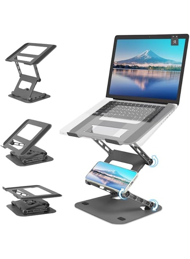Adjustable Ergonomic Laptop Stand – Foldable & Anti-Slip PC Stand for Up to 17.3” – Multi-Level Height Support for Daily Use - Image 1