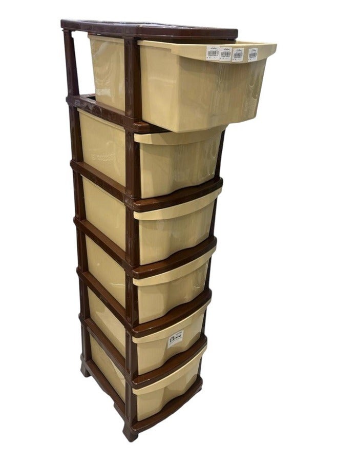 6-layer square plastic storage drawers for storing children's toys and clothes 