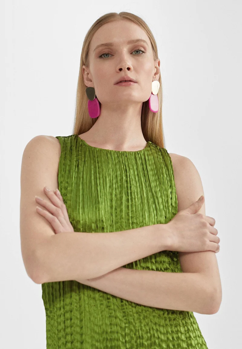 Lola Casademunt Long pleated effect midi dress