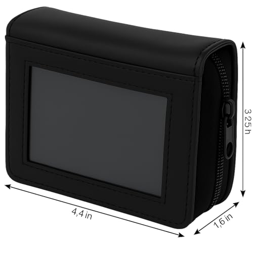 Marshal Genuine Leather Credit Card Holder Wallet Accordion Double Zipper with Id window - Image 5