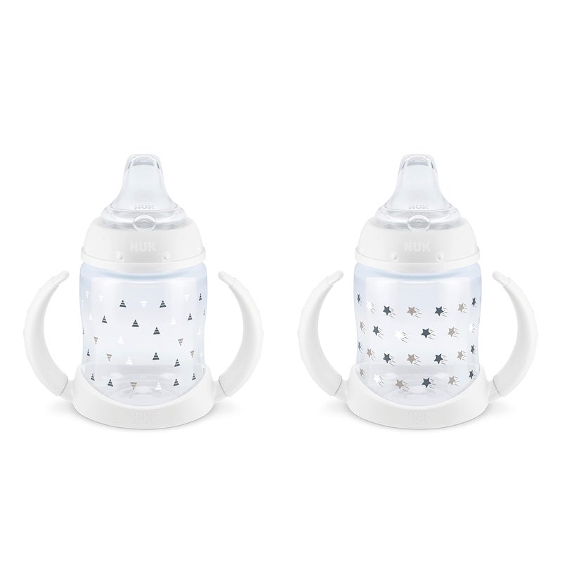 NUK Learner Cup 6 Months Timeless Collection  Exclusive 5 Oz Pack of 2 BPA Free Spill Proof Sippy Cup