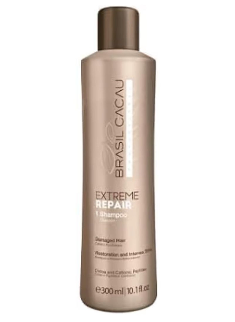 Original Cadi-veu Brazil-Cacau Extreme Repair Shampoo (300ml) for Men and Women | Unisex