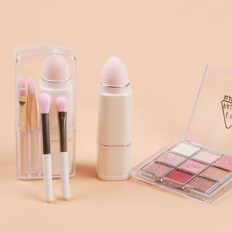 Generic 8-in-1 Multifunctional Makeup Brush Set pink 