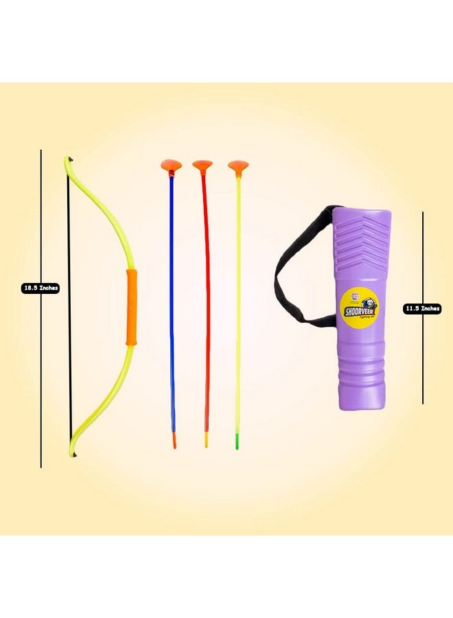 راتاناز مجموعة ألعاب القتال شورفير من راتنا تتكون من قوس وسهم وسيف ودرع وجعبة لحمل 3 سهام برؤوس شفط ومجموعة أسلحة لعبة للأطفال (متعددة الألوان) - Image 4