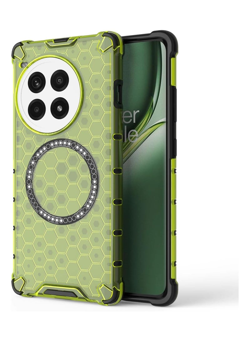 general Case Compatible with OnePlus Ace 3 Pro 5G [Honeycomb Shock Absorption] [Compatible with Mag-safe] Protective Cover PC Soft TPU Phone Cover for OnePlus Ace 3 Pro - Image 1