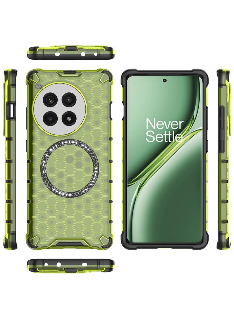 general Case Compatible with OnePlus Ace 3 Pro 5G [Honeycomb Shock Absorption] [Compatible with Mag-safe] Protective Cover PC Soft TPU Phone Cover for OnePlus Ace 3 Pro - Image 2