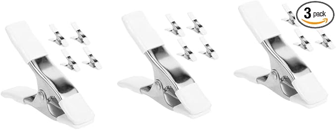 Sturdy Photography Backdrop Clips Heavy Duty Plastic Spring Clamps For Tripod Holder 3 Sets - Image 1
