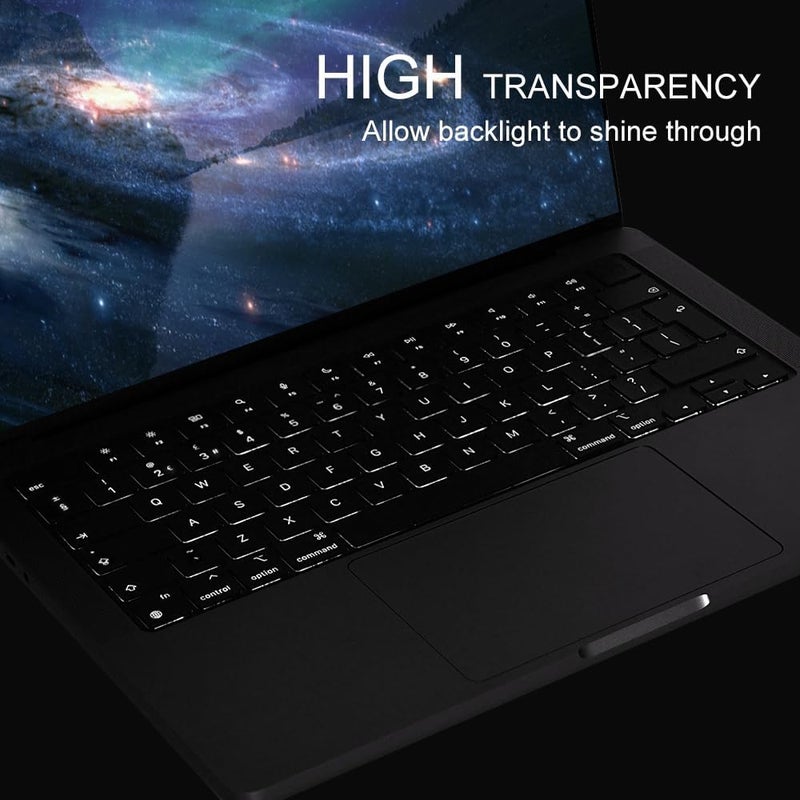 MasiBloom غطاء لوحة مفاتيح لأجهزة MacBook Air وPro/Max لعام 2024-2021 بمعالج M3 M2 M1 مقاس 15.3 و13.6 و14.2 و16.2 بوصة A3114 A3113 A2941 A2681 A2992 A2991 A2918 A2779 A2780 A2442 A2485 ملحقات حماية - Image 4