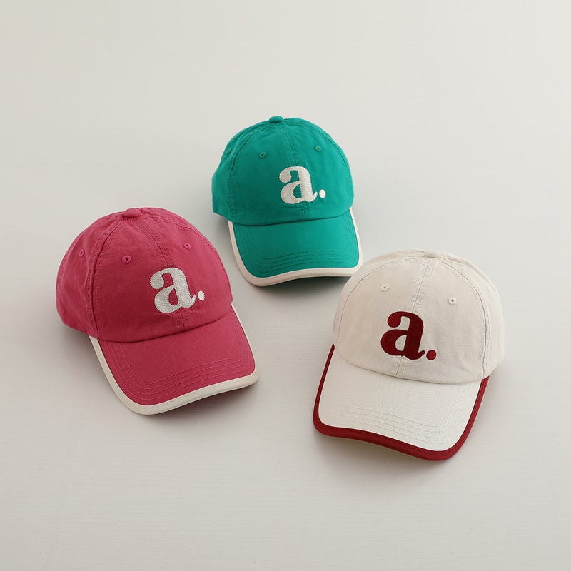 A Letter Children'S Hat Baby Peaked Cap Korean Boys And Girls Matching Sun-Proof Edge Baseball Cap - Image 2