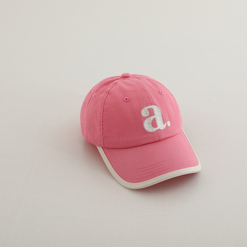 A Letter Children'S Hat Baby Peaked Cap Korean Boys And Girls Matching Sun-Proof Edge Baseball Cap - Image 1