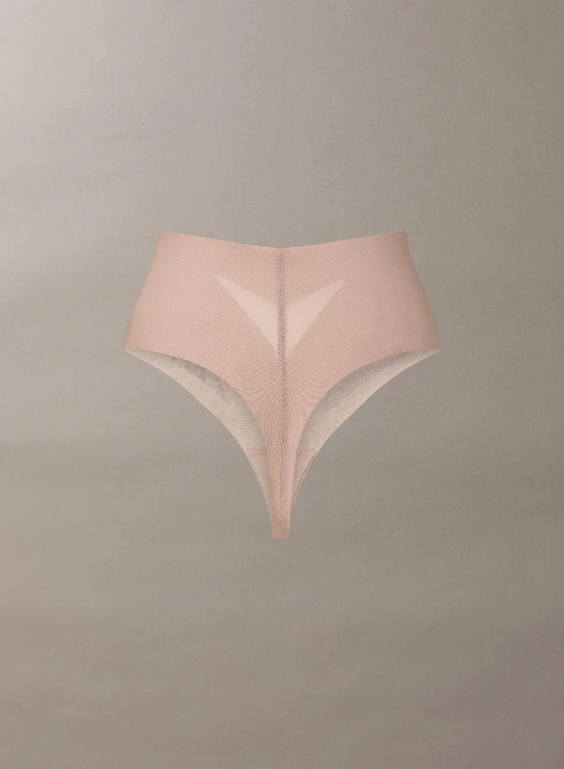 Calvin Klein Cedar Sculpted Shapewear Thong - Stay Put Mesh for Women | Best Price UAE
