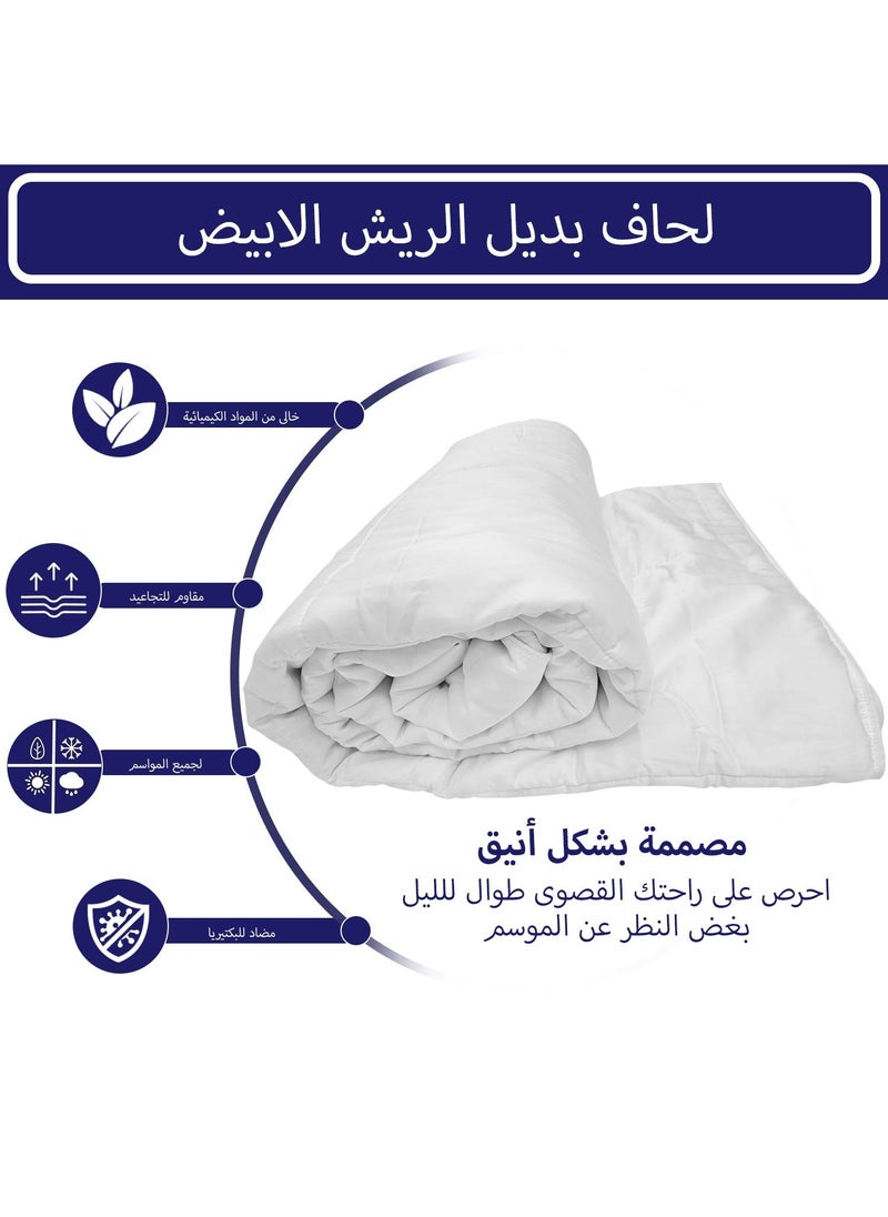 DrSleeep DrSleeep Super King Down Alternative Comforter - 250 GSM Fill, 100% Viscose Derived from Bambooo Cover - Ultra Soft, Breathable & Hypoallergenic - Super King White  - Image 3
