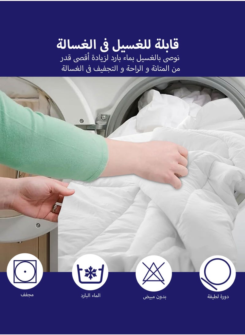DrSleeep DrSleeep Super King Down Alternative Comforter - 250 GSM Fill, 100% Viscose Derived from Bambooo Cover - Ultra Soft, Breathable & Hypoallergenic - Super King White  - Image 5