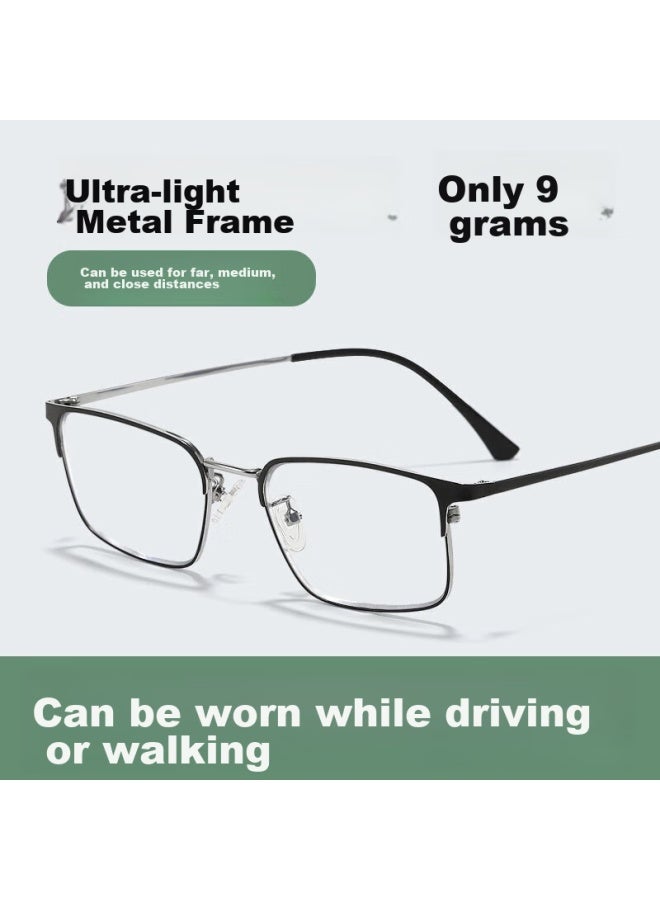 Lesca Lunetier Ultra-light Anti-blue Light Protective Eyewear For Men And Women With Presbyopia, Bifocal Progressive Multi-focal High-definition Reading Gl - Image 2