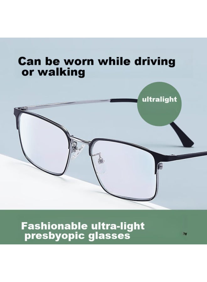Lesca Lunetier Ultra-light Anti-blue Light Protective Eyewear For Men And Women With Presbyopia, Bifocal Progressive Multi-focal High-definition Reading Gl - Image 5