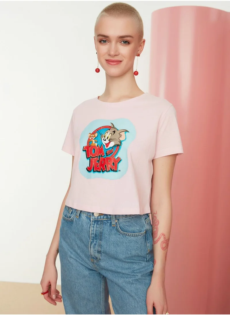 trendyol Round Neck Graphic T-Shirt