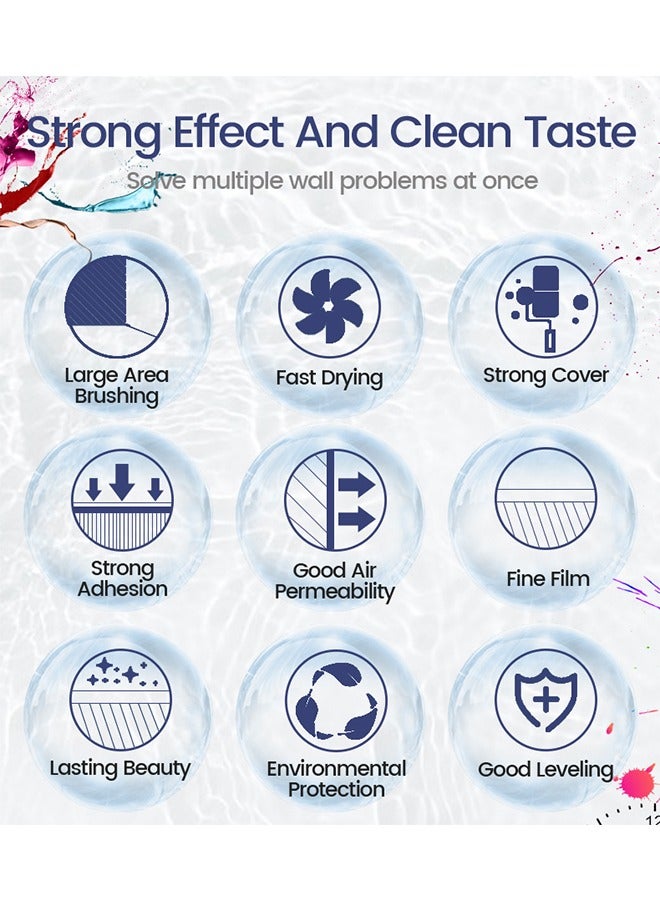 Small Roller Colorful Mini Paint,Portable Wall Repair Paint Wall Mending Agent Wall Spackle with Roll Brush Wall Surface Hole Fill Quick and Easy Solution White Wall - Image 4