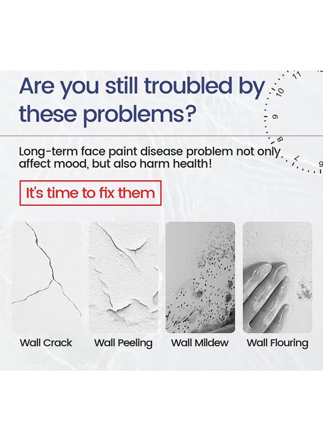 Small Roller Colorful Mini Paint,Portable Wall Repair Paint Wall Mending Agent Wall Spackle with Roll Brush Wall Surface Hole Fill Quick and Easy Solution White Wall - Image 5