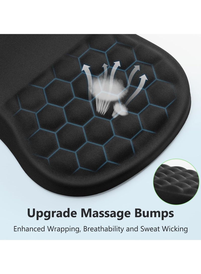 General Ergonomic mouse pad with massage design wrist support, pain relief mouse pad, wrist rest with memory foam and non-slip PU base  - Image 2
