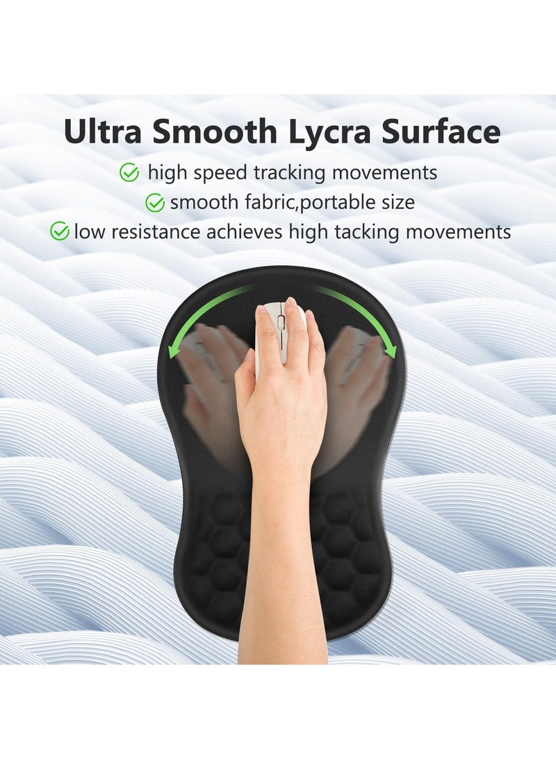 General Ergonomic mouse pad with massage design wrist support, pain relief mouse pad, wrist rest with memory foam and non-slip PU base  - Image 4