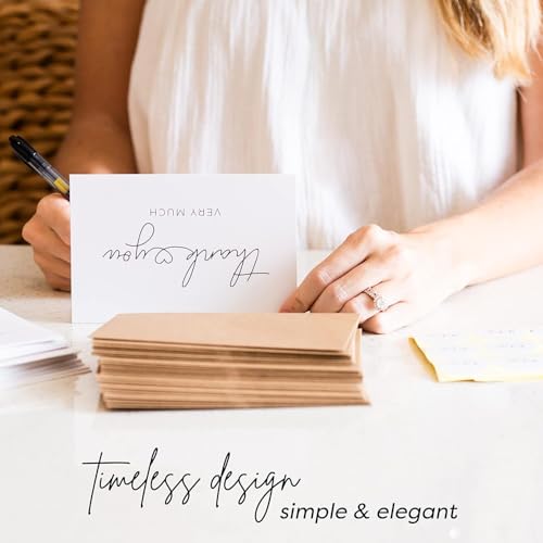 Durabasics 120 Thank You Cards with Envelopes to Express Gratitude – Wedding Thank You Cards with Envelopes & Stickers - For Any Occasion - Bridal Shower, Engagement, Graduation & More, 4" x 6" - Image 4