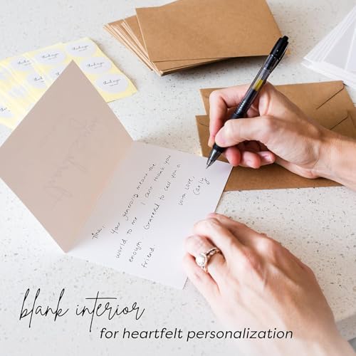 Durabasics 120 Thank You Cards with Envelopes to Express Gratitude – Wedding Thank You Cards with Envelopes & Stickers - For Any Occasion - Bridal Shower, Engagement, Graduation & More, 4" x 6" - Image 2