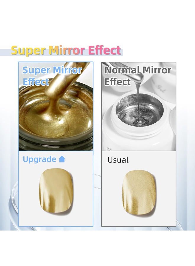 U-Shinein 8ml Metallic Golden 3D Metal Painting Gel Nail Polish, Mirror Finish, UV/LED Soak Off - Image 5