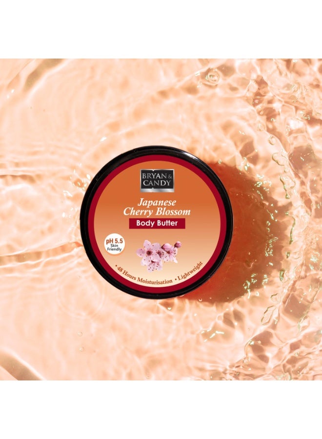 BRYAN & CANDY Japanese Cherry Blossom Body Butter 200g |Ph5.5 Skin Friendly | 48hrs Moisturization | 100% Vegan - Image 4