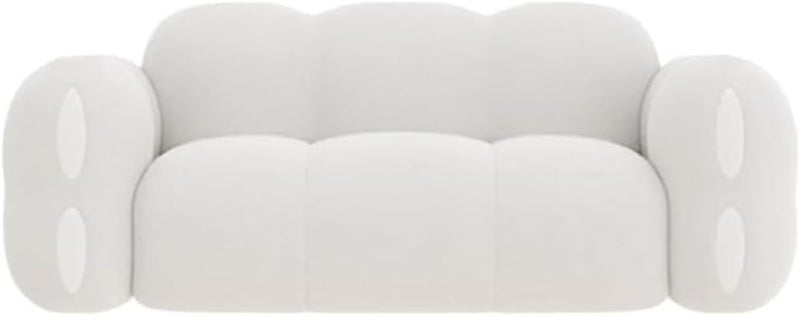 Comfynest Modern Sherpa Upholstered Sofa in Yellow - Image 2