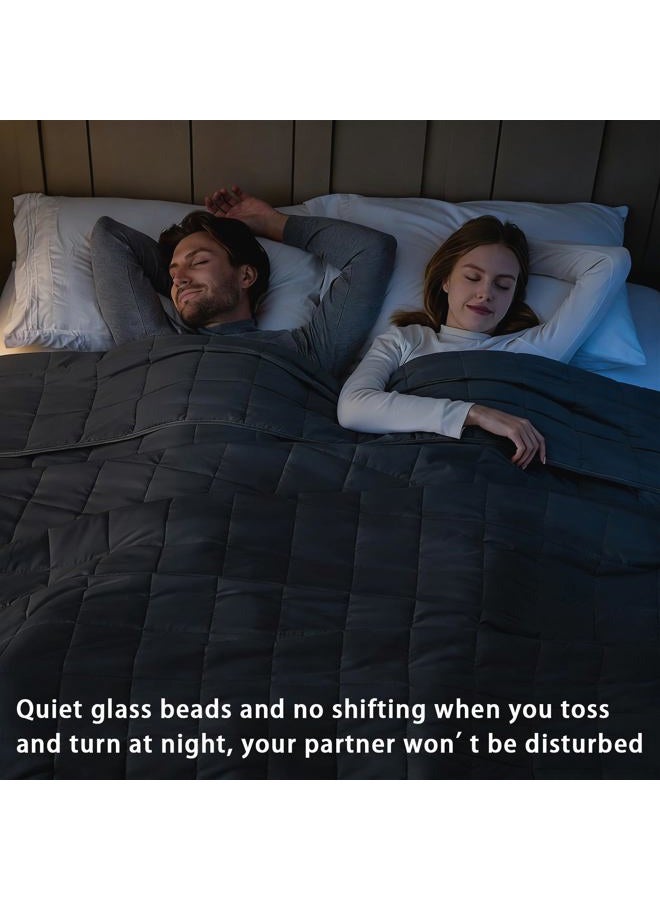BETU Weighted Blanket for Adults 20lbs, 78"x86", King Size Cooling Heavy Throw Blanket for 130-220lbs, Microfiber Soft Thick Big Blankets Weighted Comforter Breathable Gift for Sleeping, Grey - Image 2