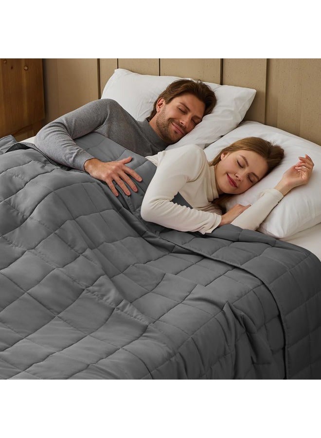 BETU Weighted Blanket for Adults 20lbs, 78"x86", King Size Cooling Heavy Throw Blanket for 130-220lbs, Microfiber Soft Thick Big Blankets Weighted Comforter Breathable Gift for Sleeping, Grey - Image 1