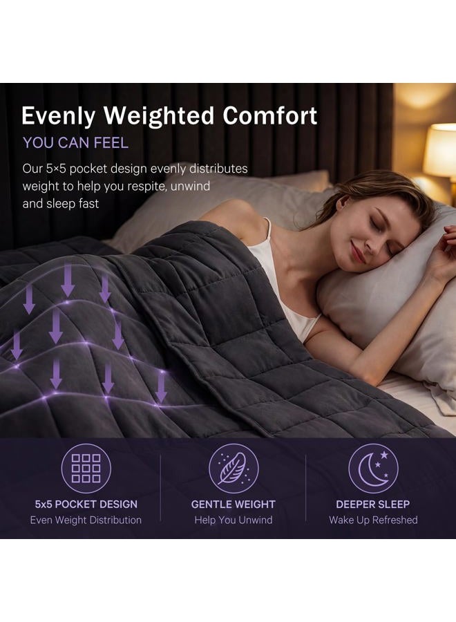 BETU Weighted Blanket for Adults 20lbs, 78"x86", King Size Cooling Heavy Throw Blanket for 130-220lbs, Microfiber Soft Thick Big Blankets Weighted Comforter Breathable Gift for Sleeping, Grey - Image 3