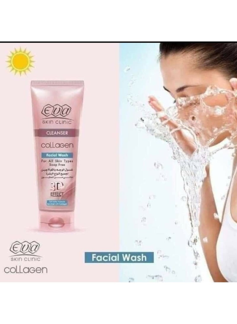 إيفا سكين كير كلينيك غسول الوجه بالكولاجين - ( 150 مل) - استعادة إشراقة البشرة وشبابها - Image 3