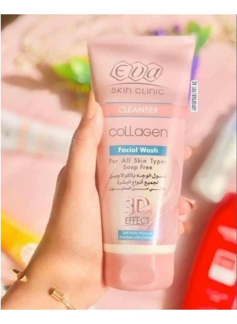 إيفا سكين كير كلينيك غسول الوجه بالكولاجين - ( 150 مل) - استعادة إشراقة البشرة وشبابها - Image 5