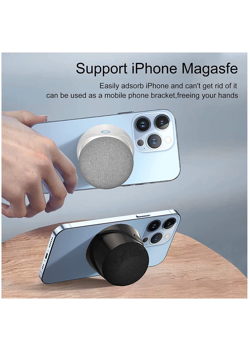 1 قطعة مكبر صوت بلوتوث محمول صغير مغناطيسي 5 واط صوت ستيريو جهير عميق 9 ساعات وقت تشغيل اقتران TWS مكبر صوت للاستخدام المنزلي والخارجي للسفر وعربات الجولف متوافق مع آيفون 12/13/14 - Image 3