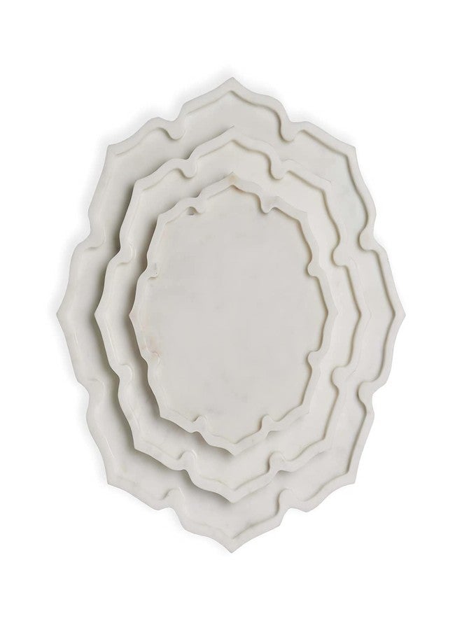 Stone Essential White Marble Lotus Platter / Starter Dish /Serving Platter/ Fruit Plate/ Marble Dish/ Marble Tray / Centre Piece / Décor Accent / Diwali Festive and Corporate Gifting, Medium - Image 5