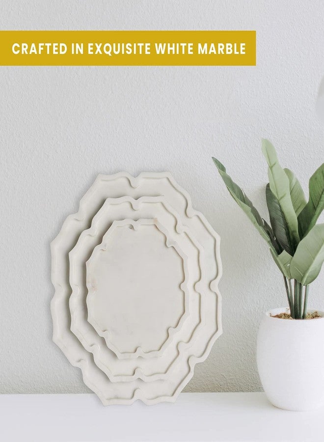 Stone Essential White Marble Lotus Platter / Starter Dish /Serving Platter/ Fruit Plate/ Marble Dish/ Marble Tray / Centre Piece / Décor Accent / Diwali Festive and Corporate Gifting, Medium - Image 4